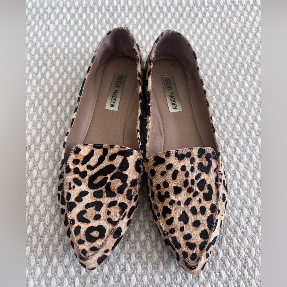 Steve Madden leopard loafer